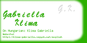 gabriella klima business card